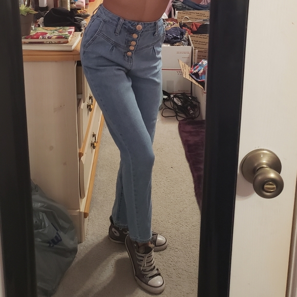 wild fable Denim - Wild Fable Pleated Mom Jeans